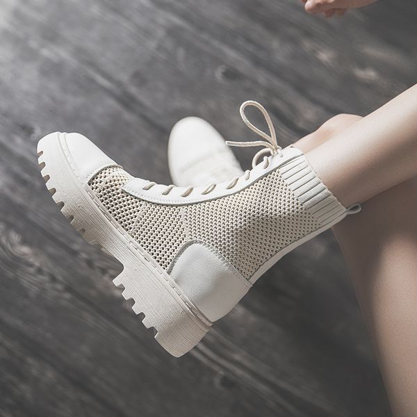 

boots sandals martin spring and thin summer women's short hollow mesh boots women, Black