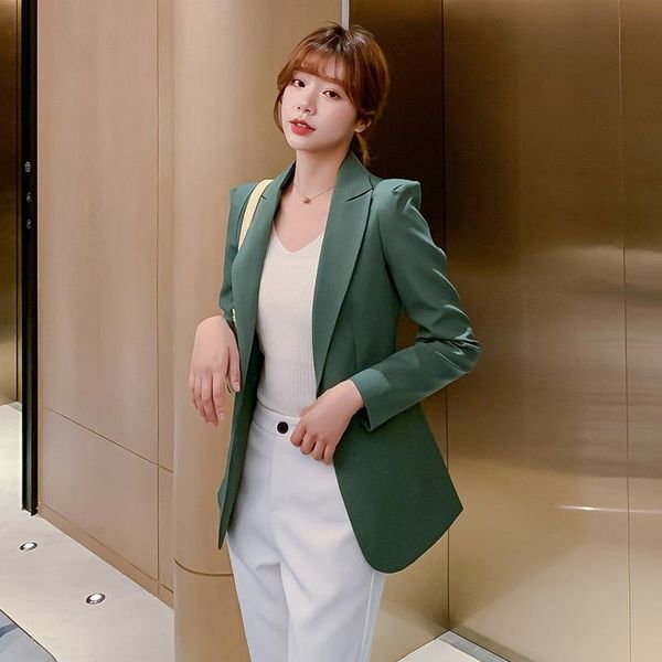 

women autumn blazer coat turn down collar long sleeve vintage casaco feminino elegant outerwear women's suits & blazers, White;black