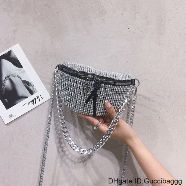

designer tote bag fashion solid color rhinestone ladies designer handbags all-match fashion chest packages mini backpack