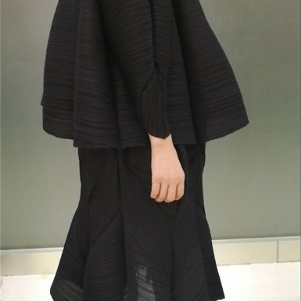 

dresses fashion miyake fold petal sleeve a grain of button coat, White