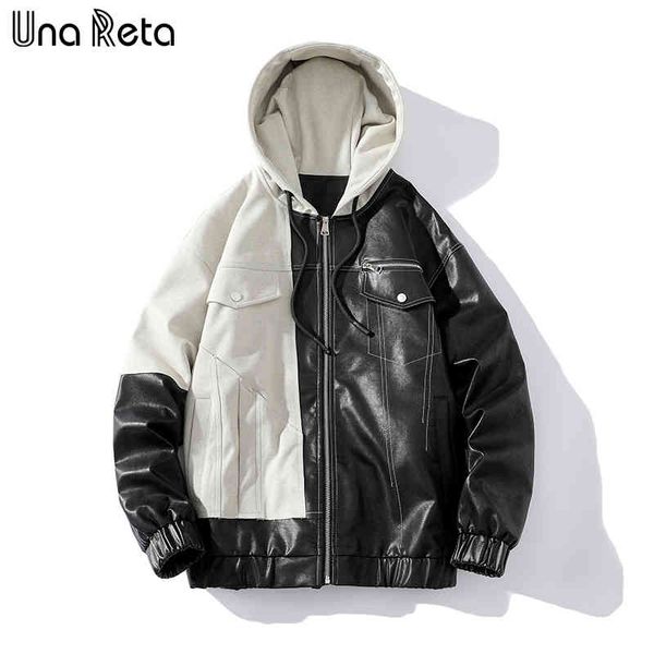 

men's pu leather et, street clothing retail, hip hop coat, Black
