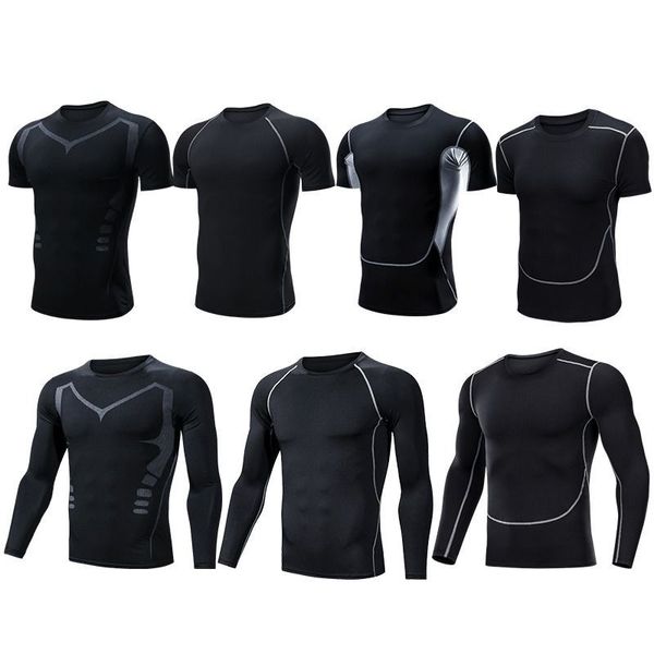 

bodysuit men's sports fitness suit basketball training sweatsuit running quick drying vest t-shirt short sleeve, Gray