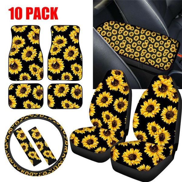 

car seat covers summer ice silk cushion flower cover universal auto interior accessories front seats