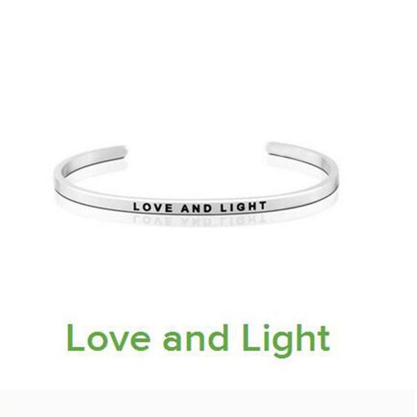 

bangle "love and light" polished bracelet jewelry drop acceped yp7940, Black