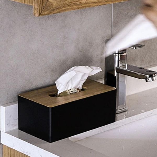 

tissue boxes & napkins wooden holder household paper towel storage box removable case mouchoirs lagerung for home office