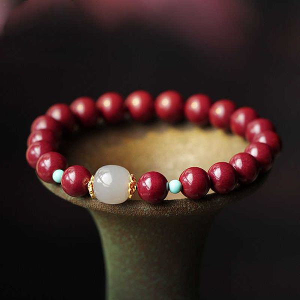 

original mine purple gold sand benmingnian ox amulet hand string female cinnabar male money recruitment bracelet, Black