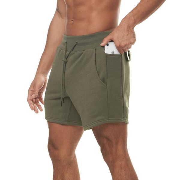 

men's shorts 2021 summer sports solid color running, White;black