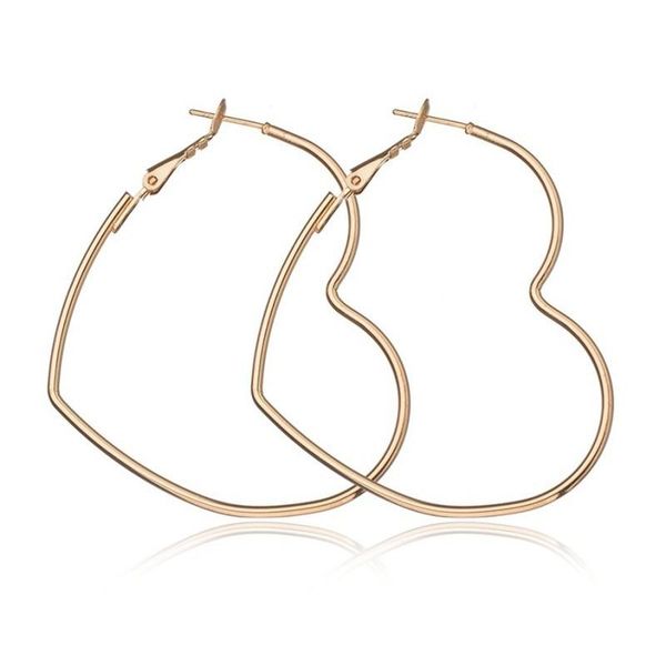 

dangle & chandelier echsun earings heart hoops charms fashion jewelry 2021 summer big earrings for women pequeÃ±os de mujer accesories, Silver