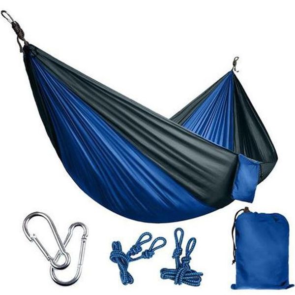 

hammocks size 270*140cm camping garden travel parachute hammock furnituredouble people with rope and carabiners