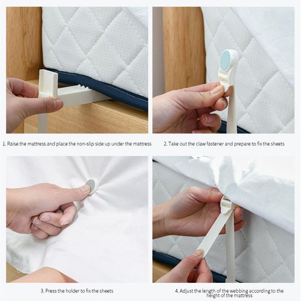 

clothing & wardrobe storage 4pcs bed sheet slip-resistant fixing clip automatic retractable mattress fasteners holder invisible buckle anti-
