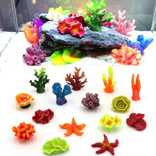 

decorations mini resin coral colorful miniature simulated artificial starfish fish tank aquarium ornaments cute home decoration accessories
