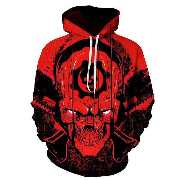 

men's hoodies & sweatshirts 2021 autumn winter skull face fashion men/women 3d print boy/girl long sleeve cool hoody, Black