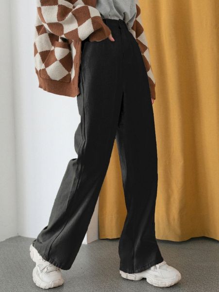 

dazy slant pocket high waist wide leg jeans b3wu#, Blue