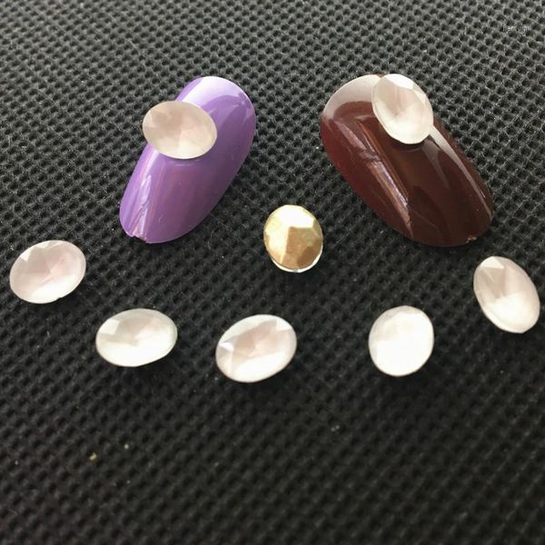 

10pcs 3d opal crystal nail art charms dekors crystals oval nailart glass shiny clear round gems stone manicure accessoires1, Silver;gold