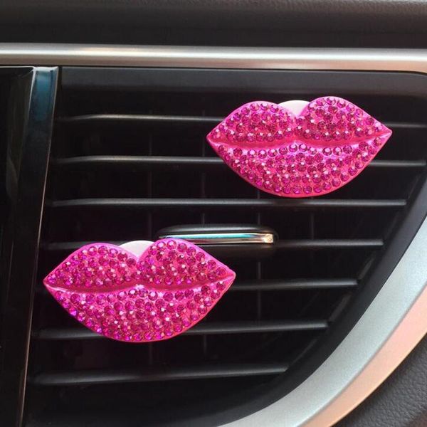 

car air freshener cdcotn 2pcs red lips conditioning outlet perfume clip interior decoration accessories styling