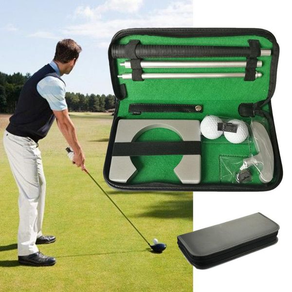 

portable golf putter putting gift set kit for indoor outdoor training practice with 2pcs balls cup tool complete of clubs