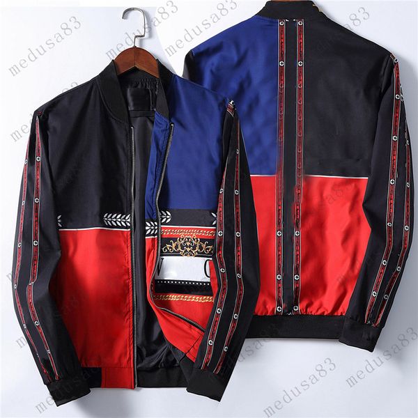 

designer jacket for men 2021 striped slim pocket mens windbreakers jackets casual baseball men's hoodies jacket and coat, Black;brown
