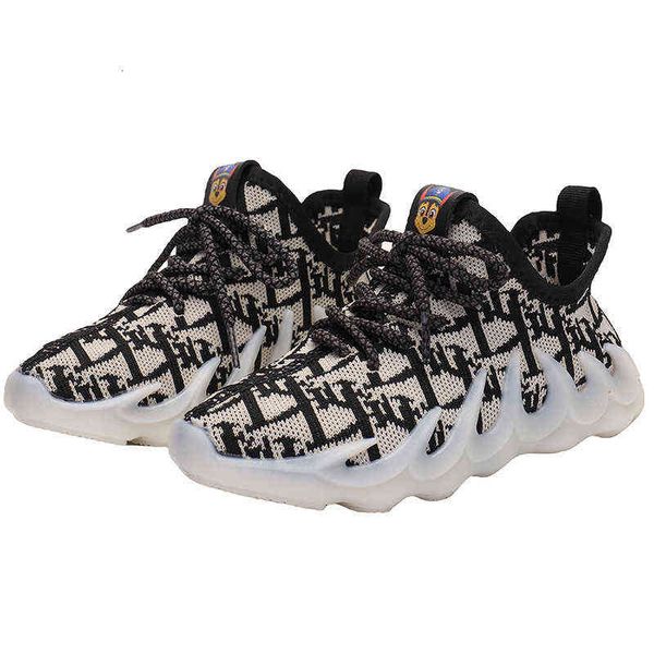 

wangwang team children's shoes boys' autumn breathable mesh ocs coconut non slip sports, Black