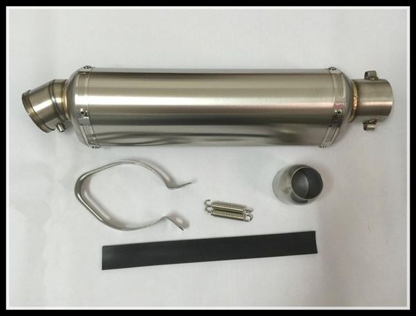 

motorcycle exhaust system general muffler small oval pipe fit 125-600cc moto