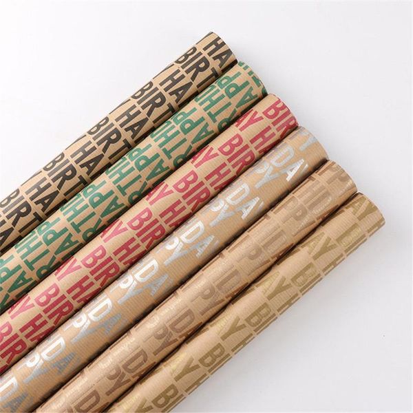 

other arts and crafts 70x50cm kraft paper birthday diy wrapping set happy gift party home decoration