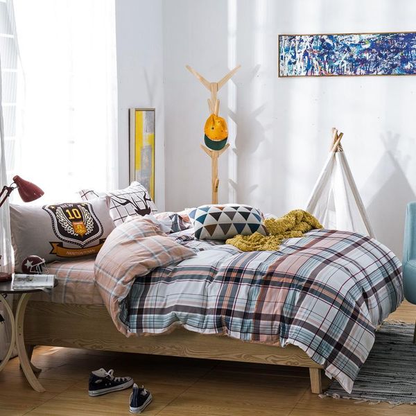 

bedding sets fashio single double 100%cotton 3/4pcs set duvet cover pillowcase fitted bedsheet or flat sheets home bedclothes bedroom