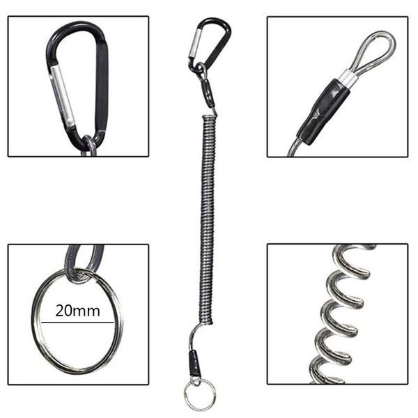 

fishing accessories rope lanyard rowing camping safety tongs lip clip 1pc