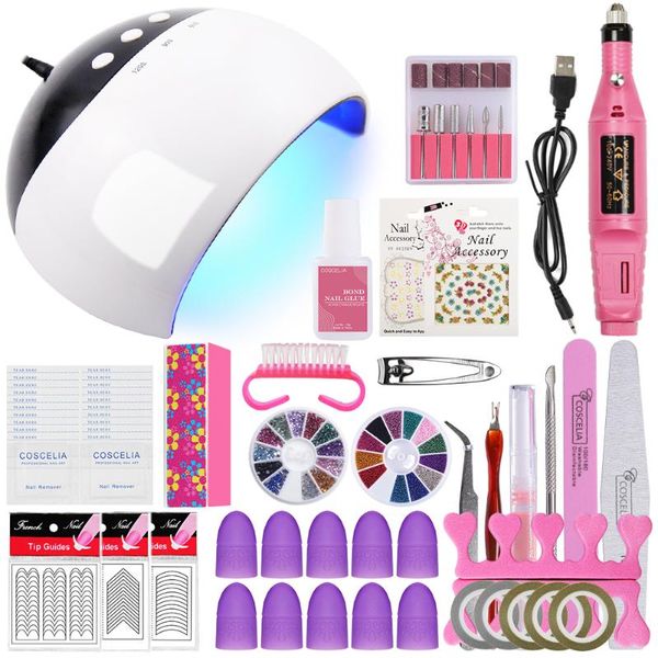 

nail set uv led lamp for manicure polish kit all electric drill sets art tools kits