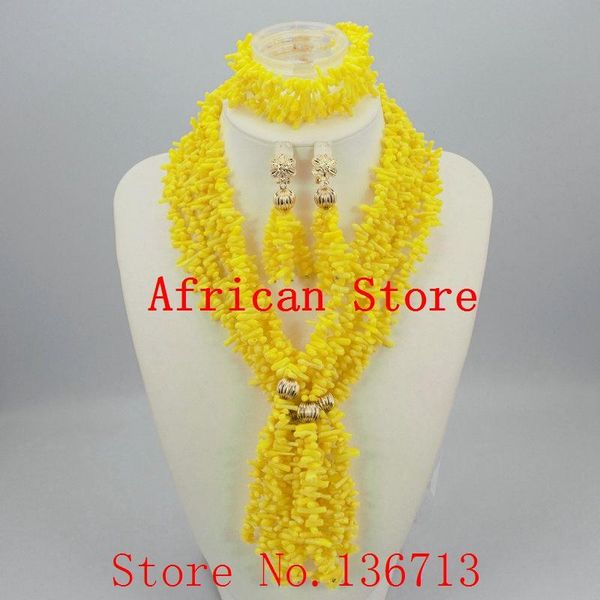 

earrings & necklace nigerian wedding african coral beads jewelry set r104, Silver