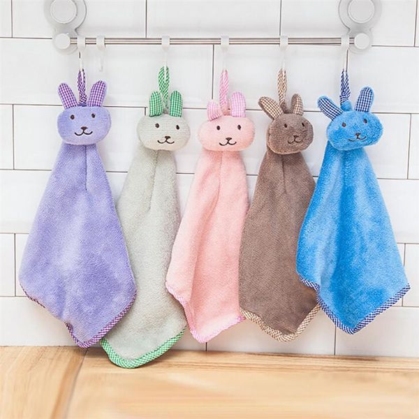 

towel mini hand 1pc kitchen cartoon animal hanging cloth soft plush dishcloths 30