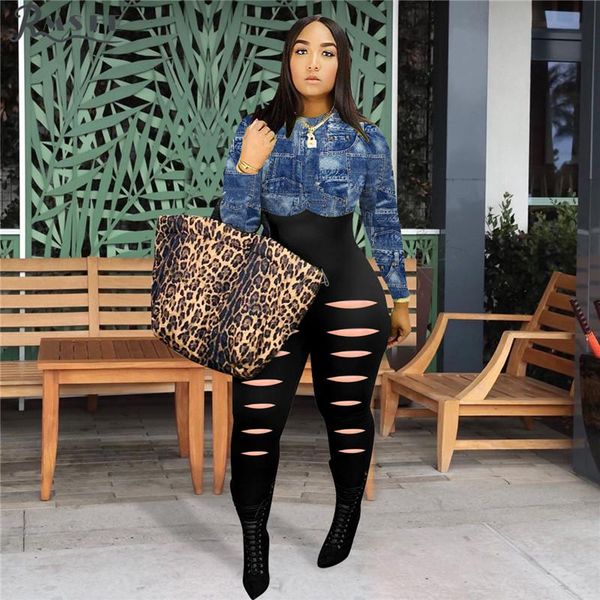 

gym clothing rmsfe 2021 energetic o-neck print hollow out rompers womens jumpsuit fashion full sleeve jumpsuits, White;black