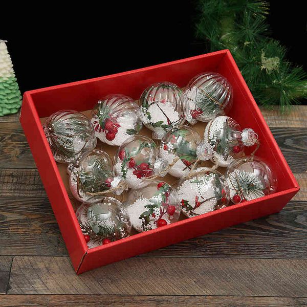 

new window decorative hanging high transparent pet christmas ball