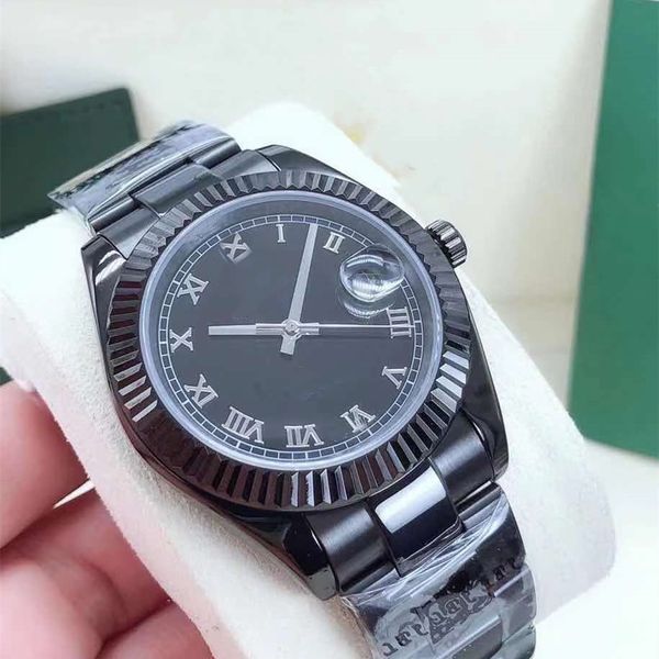 

design automatic master mechanical men's watch fashion dial large window calendar folding buckle sapphire glass, Slivery;golden