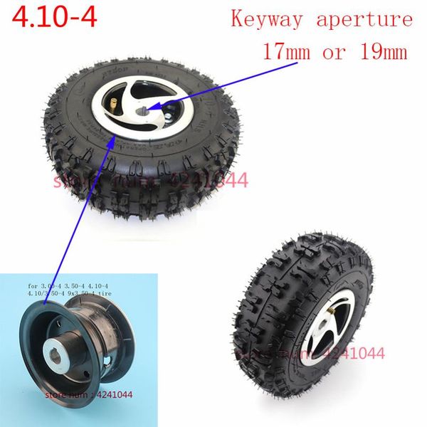 

motorcycle wheels & tires 4.10-4 tire 410-4 4.10x4 410x4 wheel tyre inner tube and keyway alloy rim for off road go kart fun cart