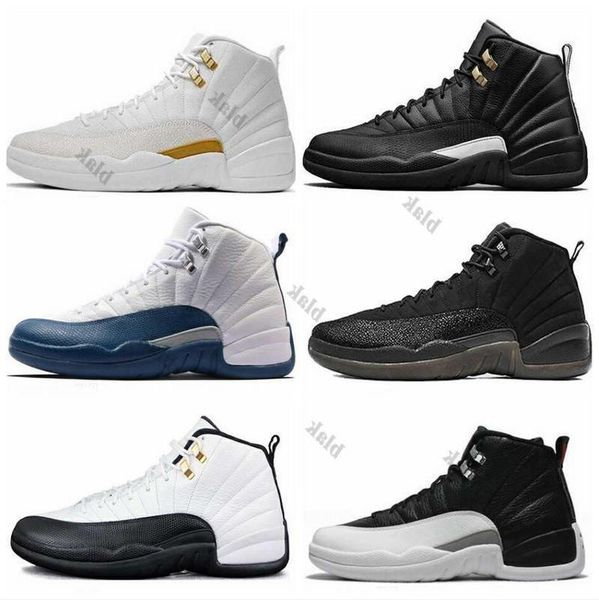 

12 12s mens basketball shoes sneakers ovo white women basketball shoes taxi blue suede flu game size 125p77{category}