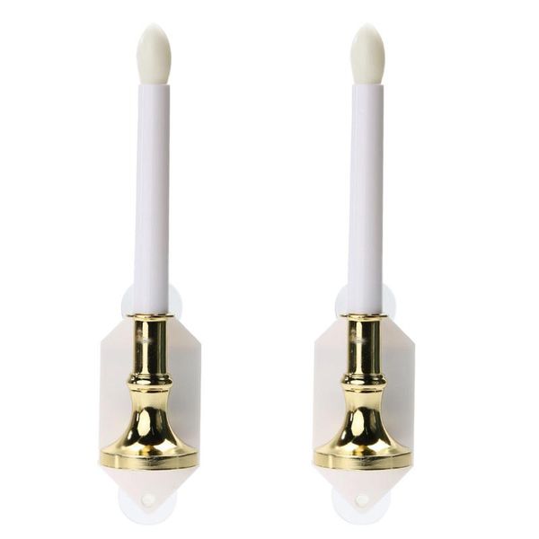 

outdoor wall lamps shgo-2 pcs decorative candle solar led bulb light with panel indoor lighting on window flick candles charger lamp