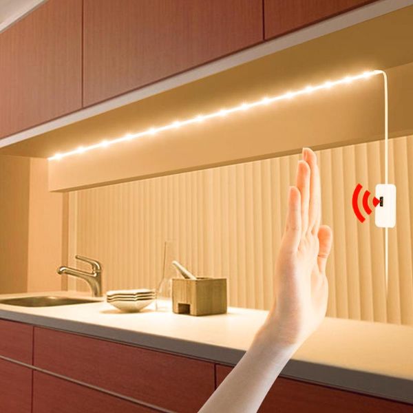 

strips kitchen led strip usb waterproof dc 5v lamp motion backlight tv hand sweep waving on off sensor light diode lights tape