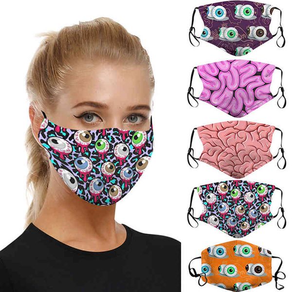 

universal winter thin halloween printing dust mask with filter