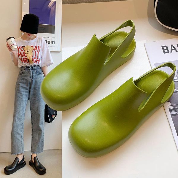 

sandals women summer fashion women's 2021 soft-soled comfortable flat shoes solid zapatillas mujer, Black