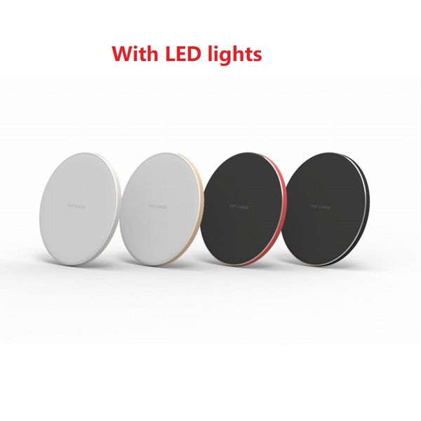 

led light 10w fast wireless charger for phone 11 pro xs max xr x 8 plus samsung s10 s9 s8 s7 edge note 10 usb qi charging pad with retail bo