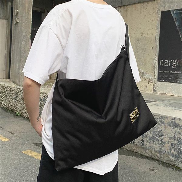 

messenger bag couple japanese casual large-capacity fashion brand shoulder ins hip-hop simple satchel cross body