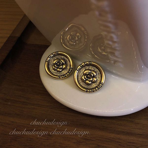 

flower new fashion simple temperament earrings, Black