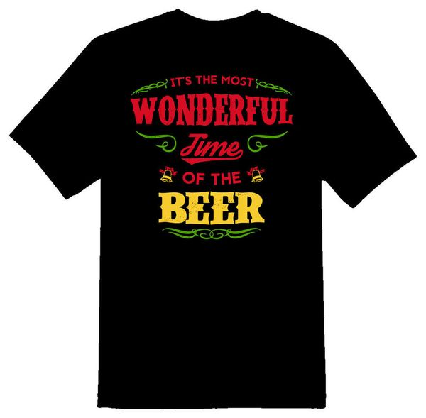

wonderful time of the beer black or white tee shirt, White;black