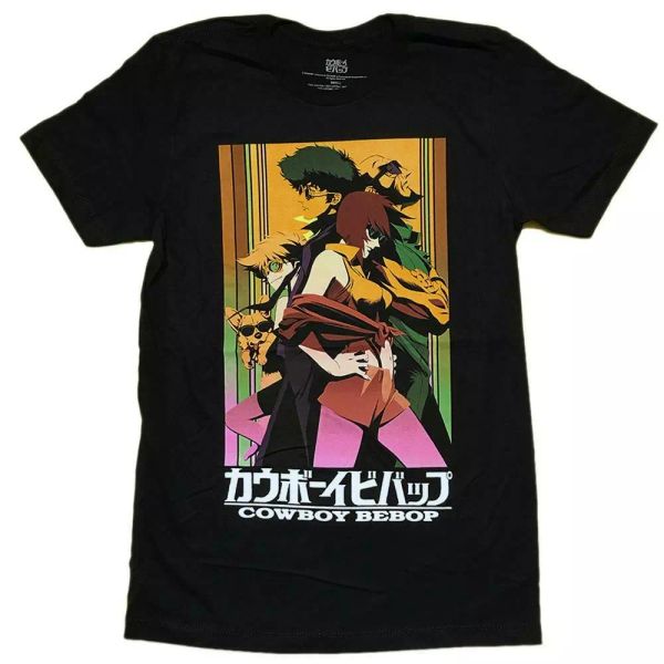 

cowboy bebop anime t- shirt, White;black