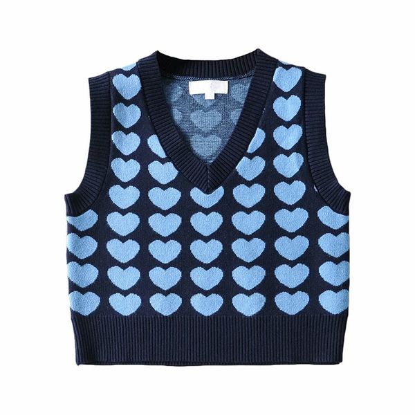 

women's sweaters 2021 v-style cleavage knitted or crocheted female sweater casual love marine vest, White;black