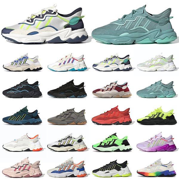

ozweego designer casual shoes for men women signal green call of duty dash trace cargo solar green mens trainers outdoor sports sneakers, Black