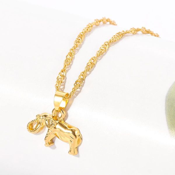 

pendant necklaces elephant and chain for women girls,silver color/gold color charm animal jewelry gifts