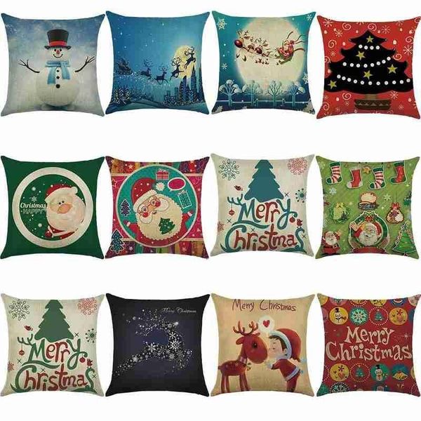 

pillow case 45x45cm christmas home decoration cushion cover decorative pillows sofa living room pillowcase xmas