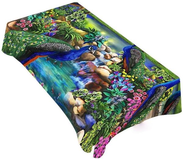 

table cloth decorative color kong quke river art painting tablecloth cover for dining