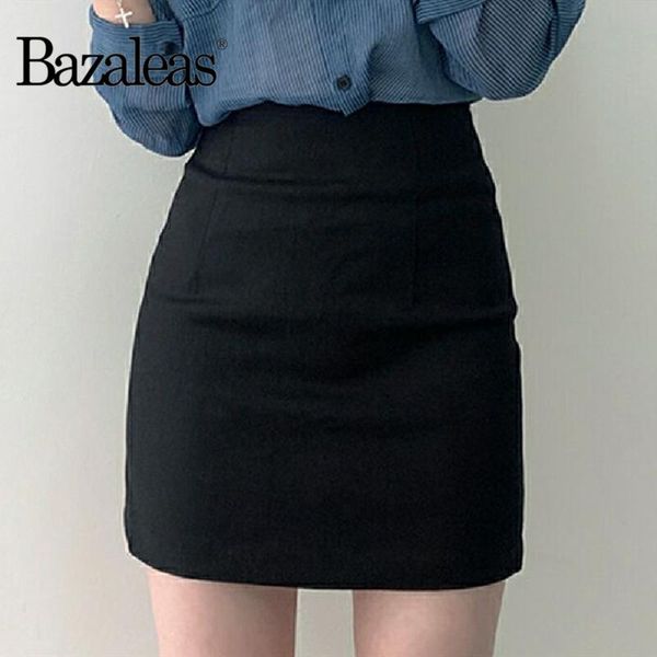 

skirts 2021 women a-line skirt saia female mini high waist short streetwear office black