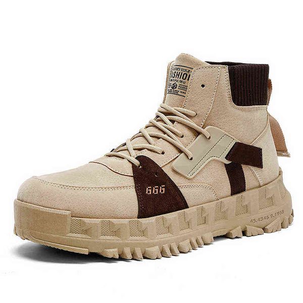 

men martin boots 2021 winter casual man new comfy outdoor walk fashion shoes male classic non-slip ankle sneakers, Black